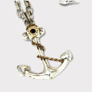 BRIGHTON NECKLACE: Nantucket pendant necklace anchor oval link chain | RETIRED